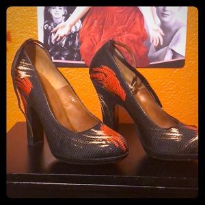 Dries Van Noten ankle strap pumps 3” heel